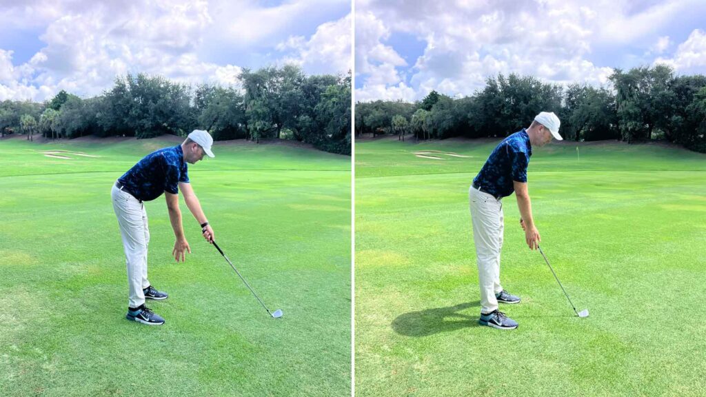 How to tell if you're standing the correct distance from the golf ball