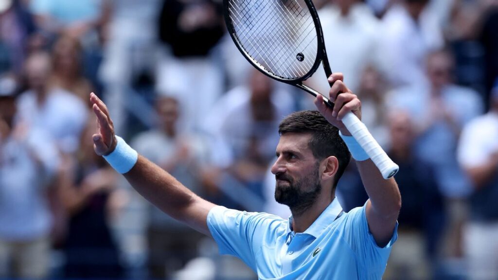 Novak Djokovic drops 1st set but reaches US Open 3rd round