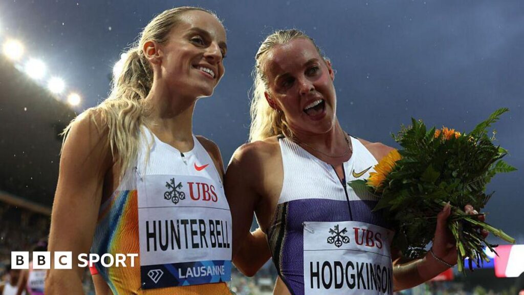 Georgia Hunter Bell and Keely Hodgkinson at Diamond League meeting in Lausanne, Switzerland
