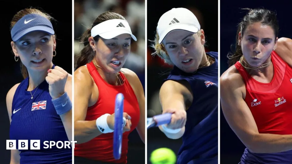 Katie Boulter, Jessica Pegula, Sonay Kartal and Emma Navarro all playing for their country in Billie Jean King Cup