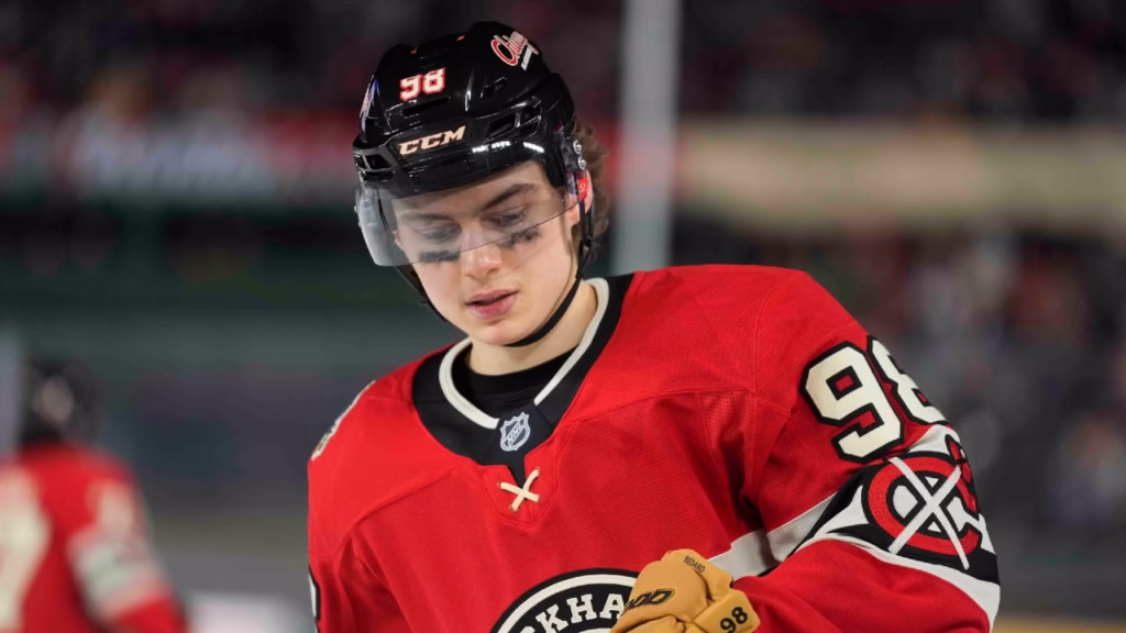 Blackhawks' Connor Bedard talks next contract, playing for Olympic spot