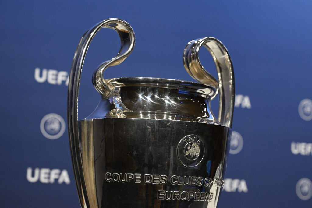 The UEFA Champions League trophy