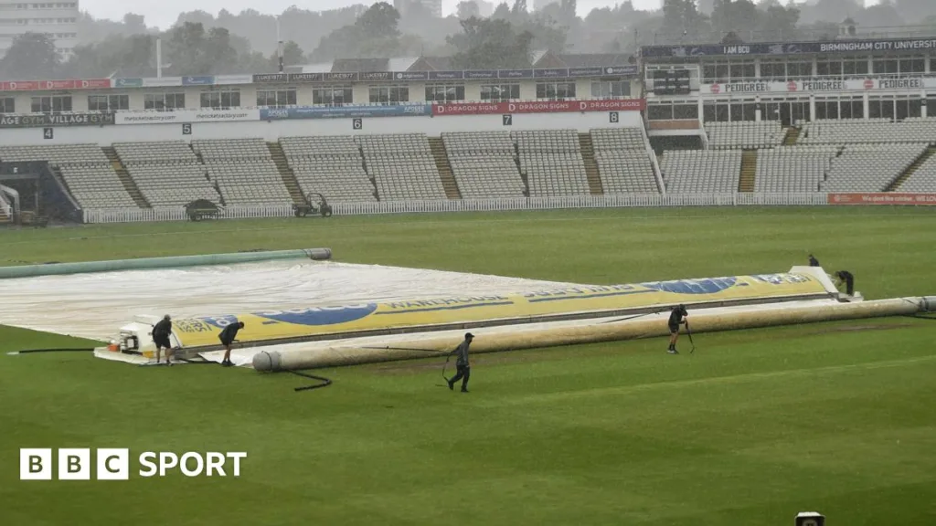 Covers on at Edgbaston