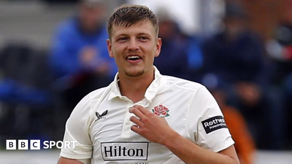 Mitch Stanley playing for Lancashire