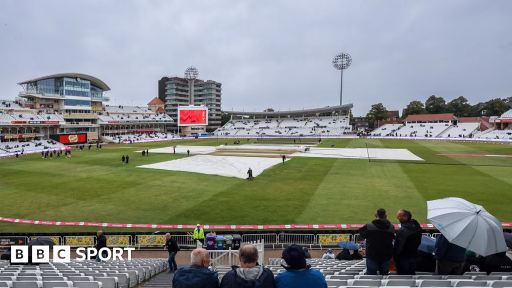 Covers on at Trent Bridge