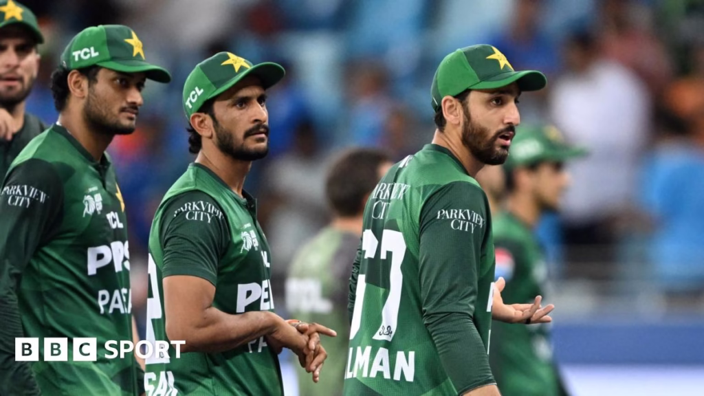 Pakistan's players at the end of the match