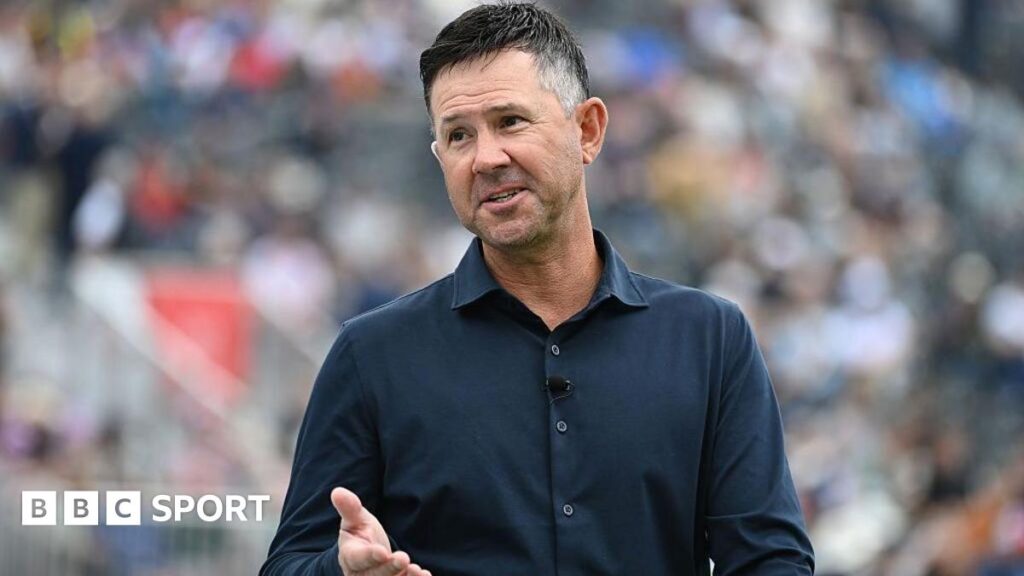 Ricky Ponting pictured in 2025 while working as a media pundit during the England vs India Test series