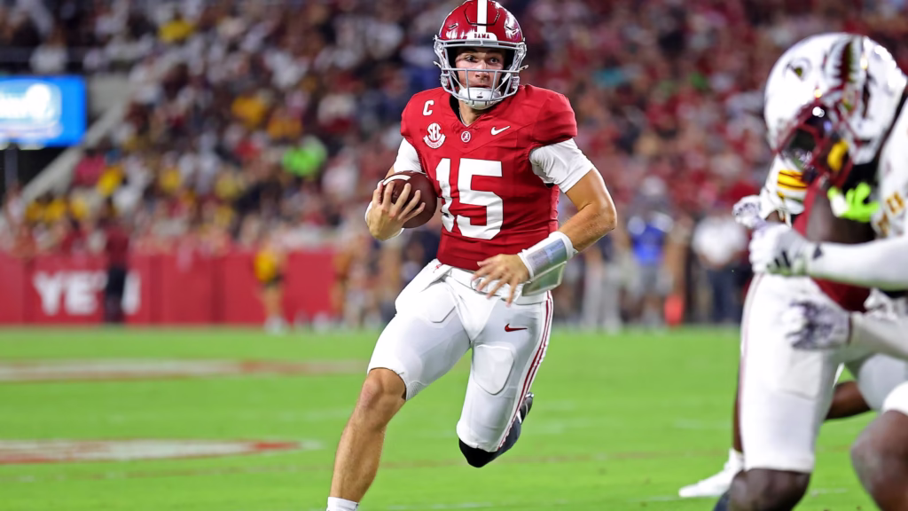Ryan Williams, Kalen DeBoer, Ty Simpson Praised by CFB Fans as Alabama Routs Wisconsin