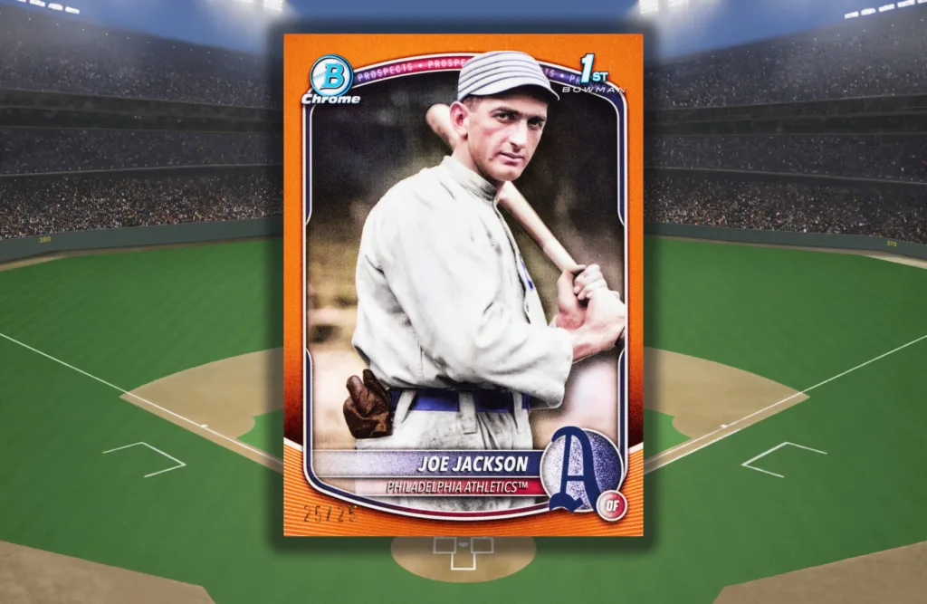 'Shoeless' Joe Jackson To Get First-Ever Topps Baseball Card In 2025 Bowman Chrome Release