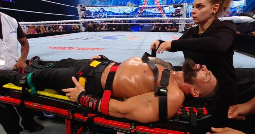 Roman Reigns Stretchered Out At WWE Clash In Paris