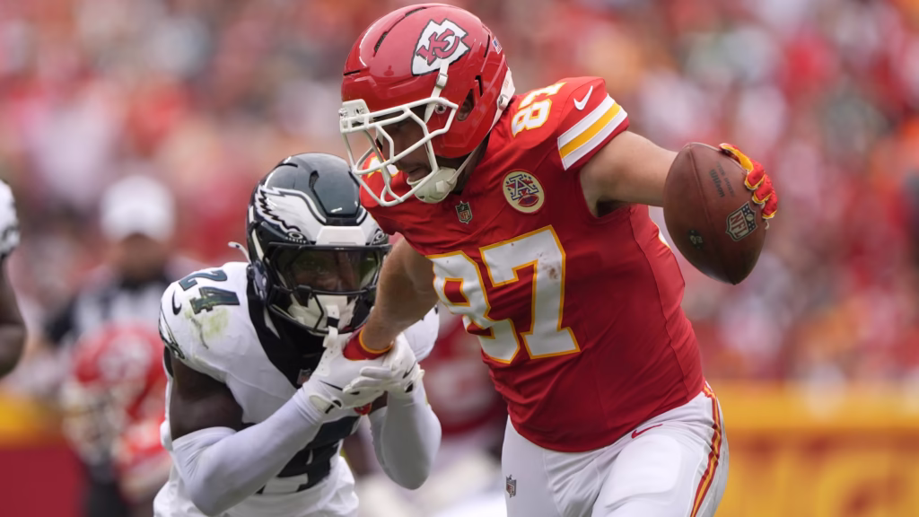 Travis Kelce Was 'Trying to Get Guys Fired Up' in Sideline Video, Chiefs' Reid Says