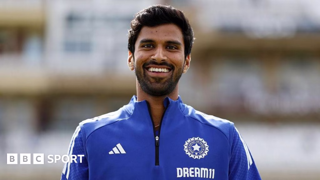 Washington Sundar warming up for India