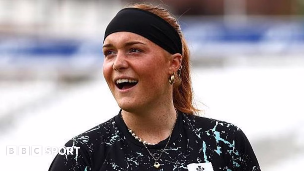 Surrey teenager Jemima Spence warms up before a match