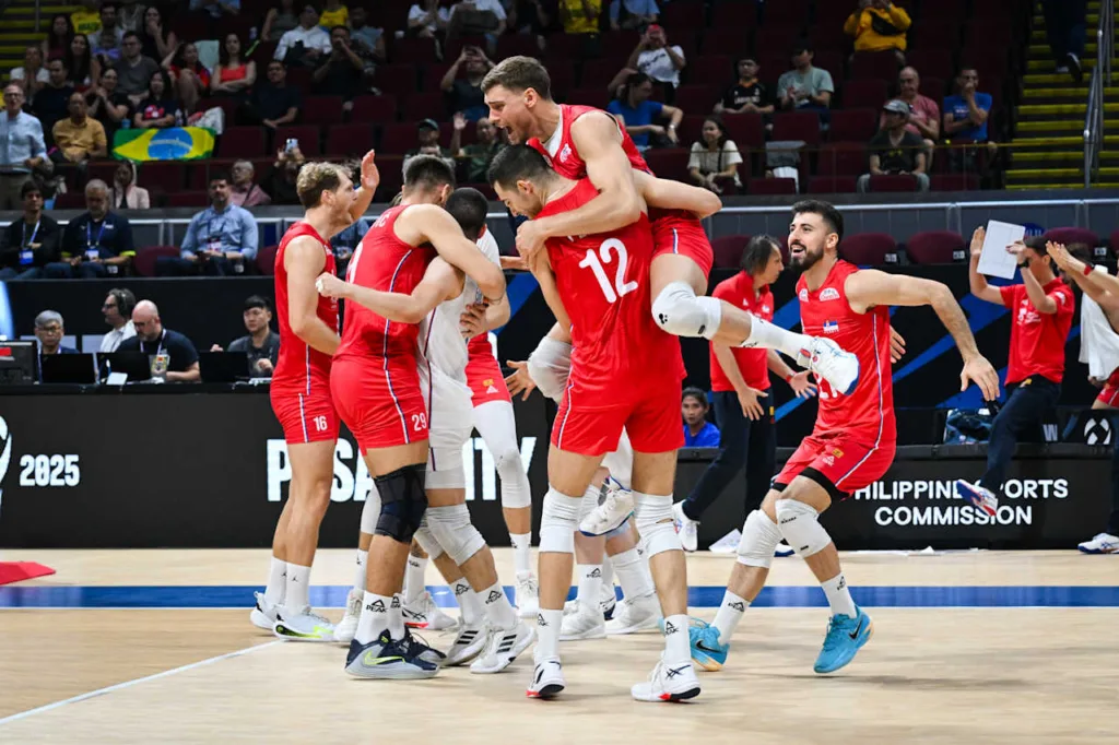 WorldofVolley :: Serbia Stuns Brazil with 3-0 Sweep to Reach World Championship Round of 16